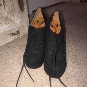 Hardly ever worn, super tall black heeled bootie